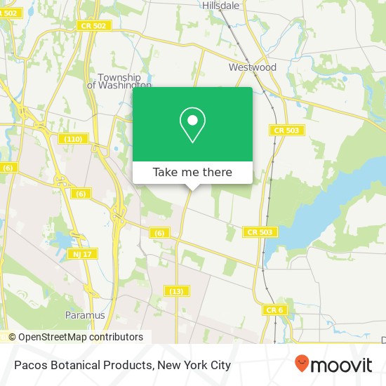Mapa de Pacos Botanical Products