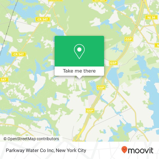 Mapa de Parkway Water Co Inc