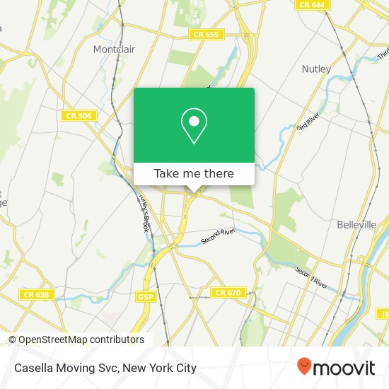 Mapa de Casella Moving Svc