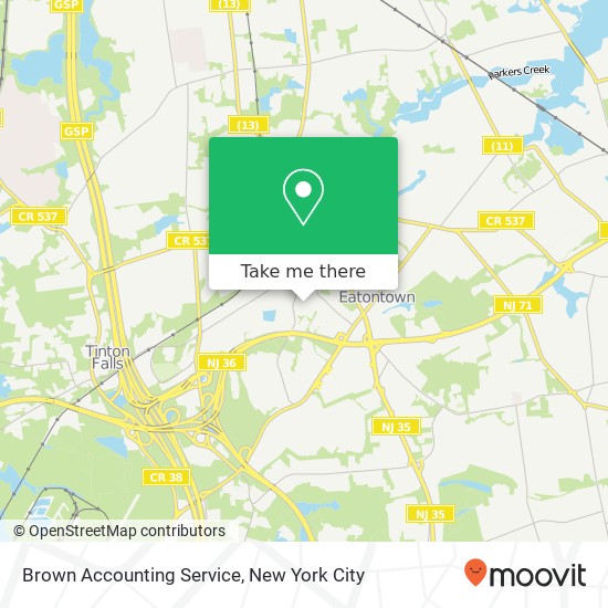 Brown Accounting Service map