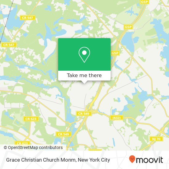 Grace Christian Church Monm map