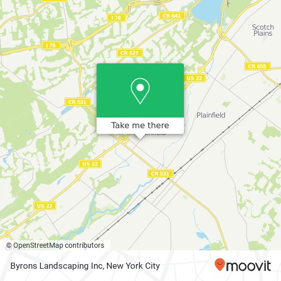 Byrons Landscaping Inc map