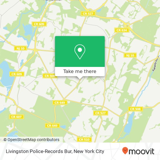 Livingston Police-Records Bur map