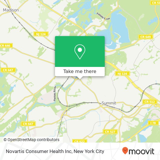 Mapa de Novartis Consumer Health Inc
