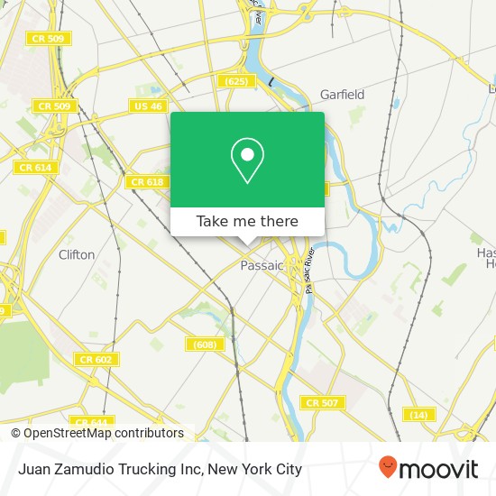 Mapa de Juan Zamudio Trucking Inc