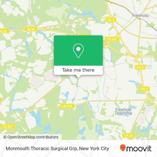 Monmouth Thoracic Surgical Grp map