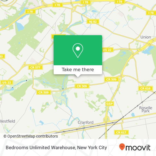 Mapa de Bedrooms Unlimited Warehouse