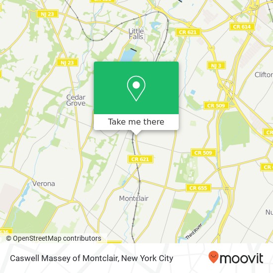 Caswell Massey of Montclair map