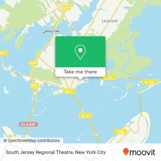 South Jersey Regional Theatre map