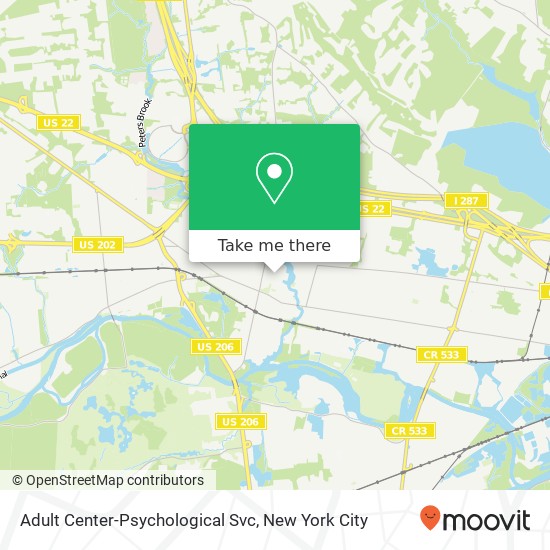 Adult Center-Psychological Svc map