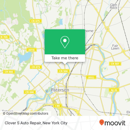 Mapa de Clover S Auto Repair