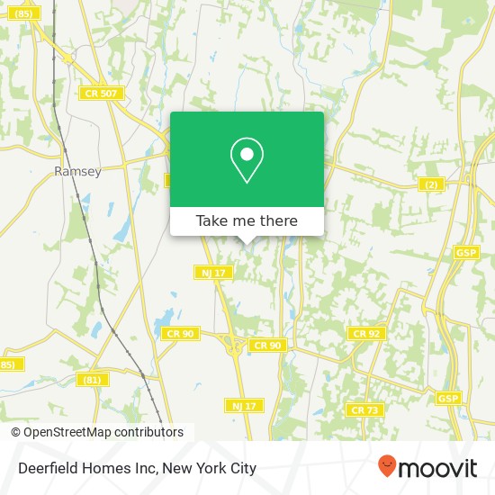 Deerfield Homes Inc map