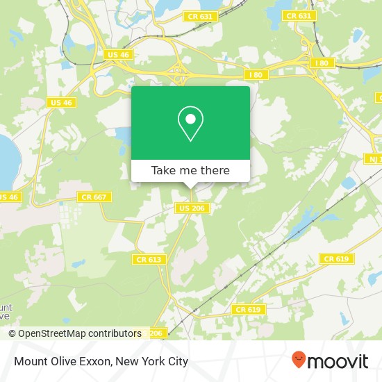 Mount Olive Exxon map