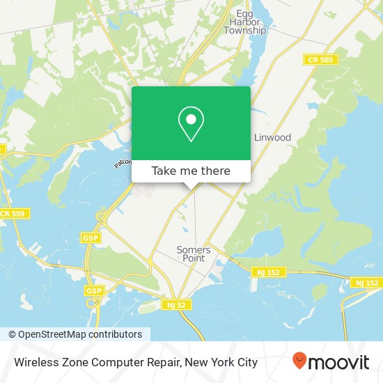 Wireless Zone Computer Repair map