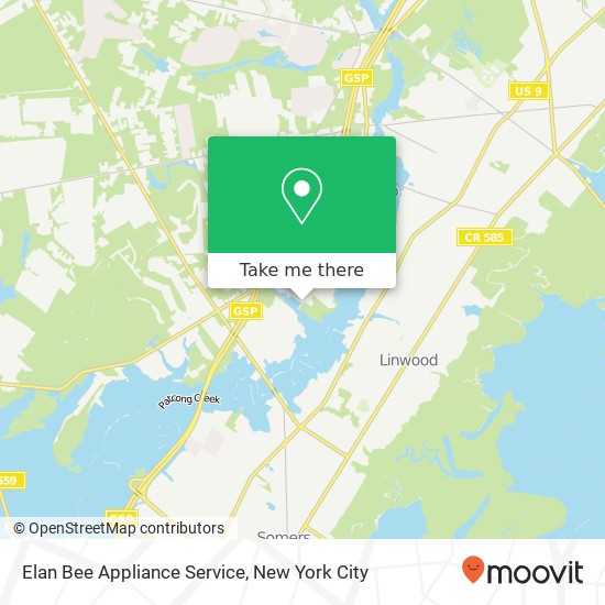 Elan Bee Appliance Service map