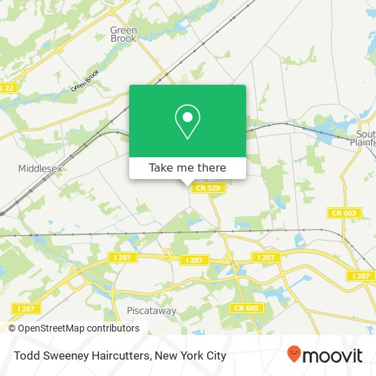 Todd Sweeney Haircutters map