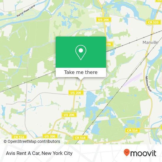 Avis Rent A Car map