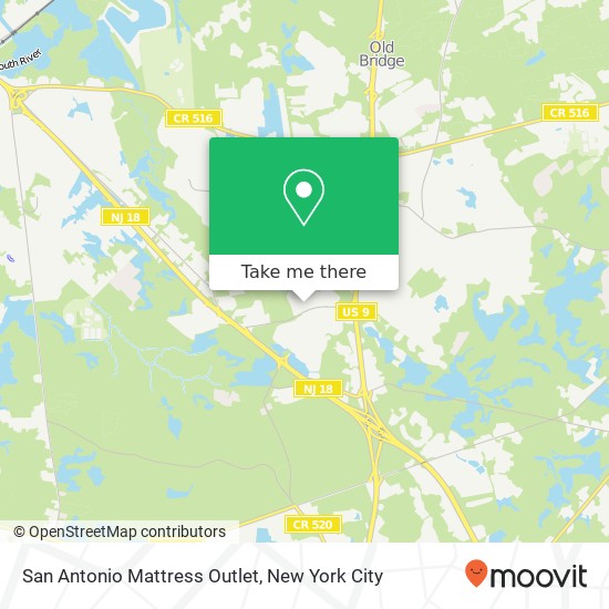 Mapa de San Antonio Mattress Outlet