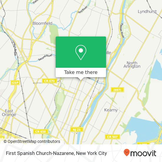 Mapa de First Spanish Church-Nazarene