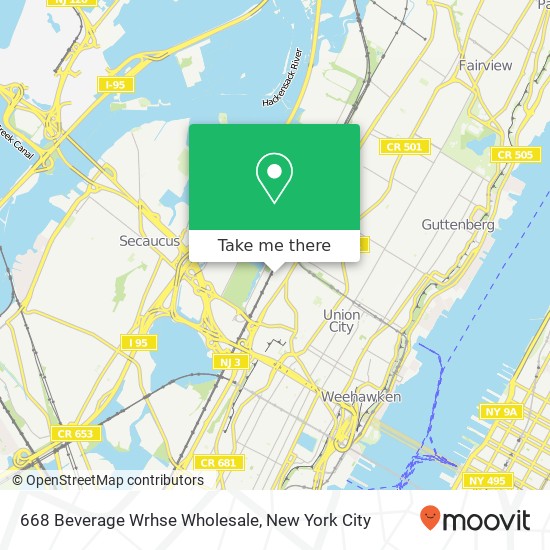 668 Beverage Wrhse Wholesale map