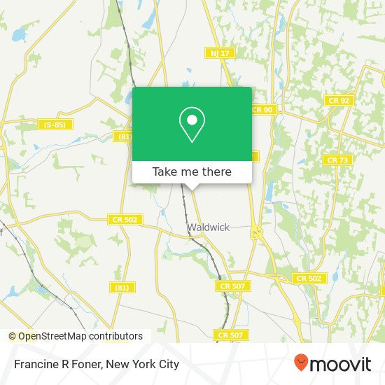 Francine R Foner map