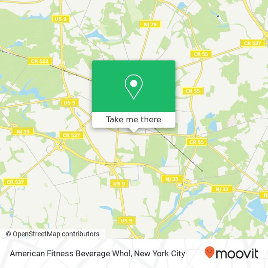 American Fitness Beverage Whol map