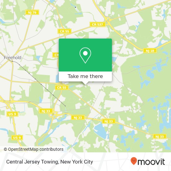 Mapa de Central Jersey Towing
