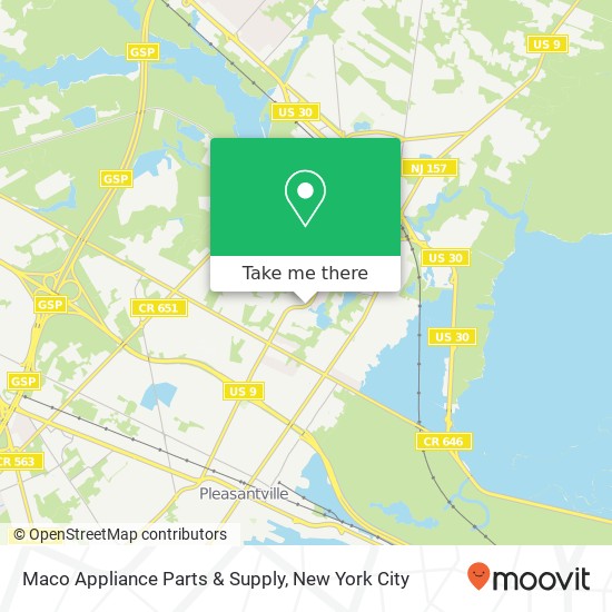 Maco Appliance Parts & Supply map