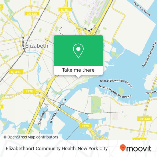 Mapa de Elizabethport Community Health