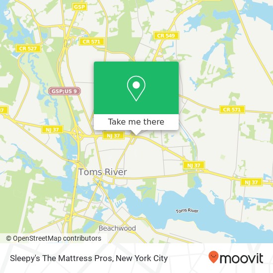 Sleepy's The Mattress Pros map