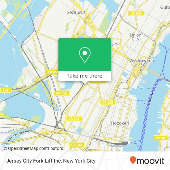 Mapa de Jersey City Fork Lift Inc