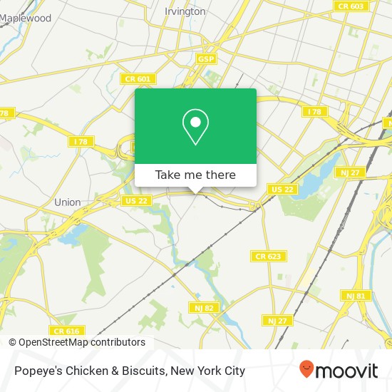 Mapa de Popeye's Chicken & Biscuits