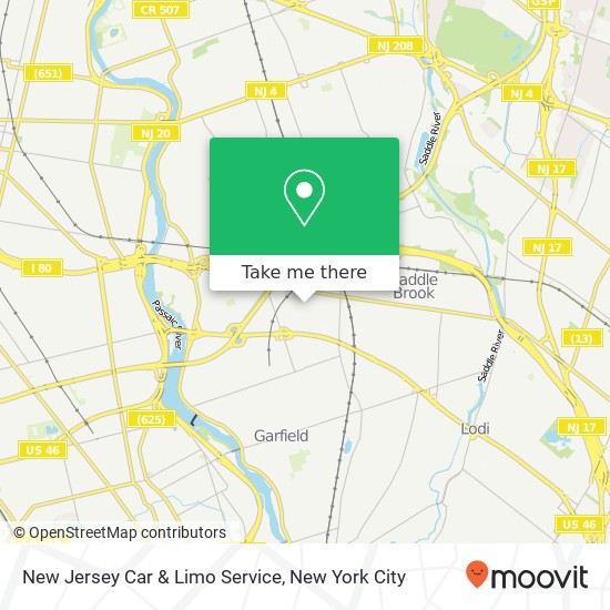 New Jersey Car & Limo Service map