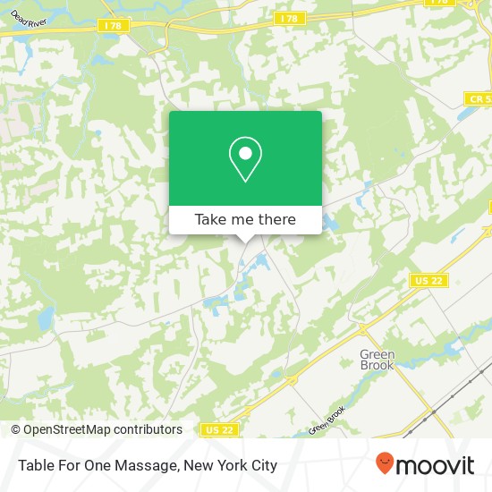 Mapa de Table For One Massage