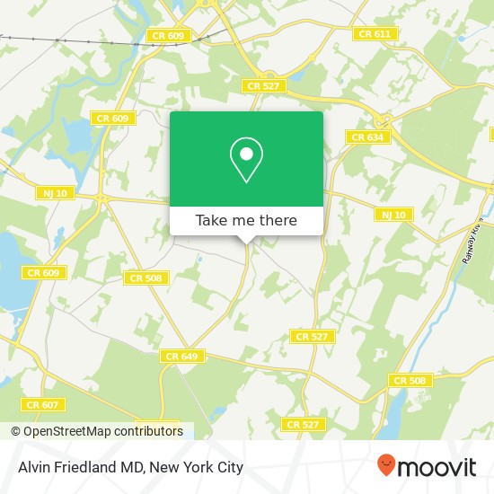 Alvin Friedland MD map