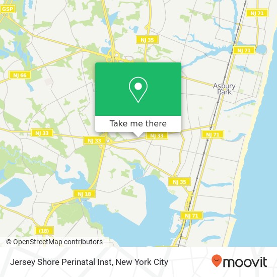 Jersey Shore Perinatal Inst map