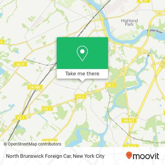 North Brunswick Foreign Car map