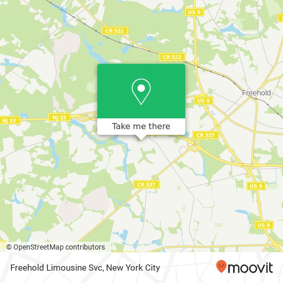 Mapa de Freehold Limousine Svc