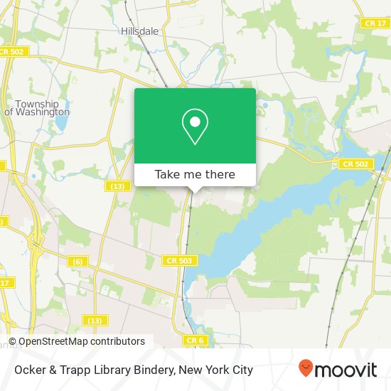 Mapa de Ocker & Trapp Library Bindery