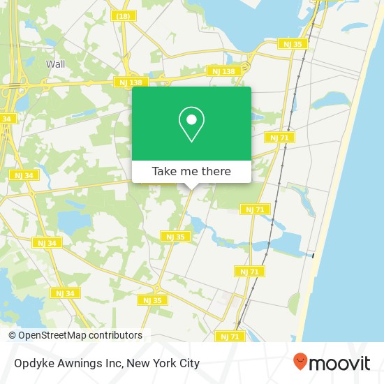 Opdyke Awnings Inc map