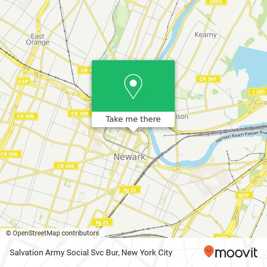 Salvation Army Social Svc Bur map