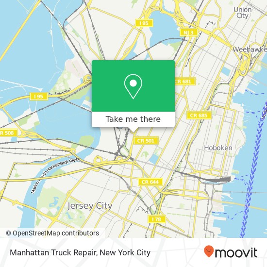 Manhattan Truck Repair map