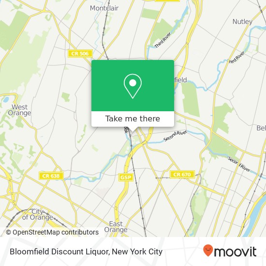 Mapa de Bloomfield Discount Liquor