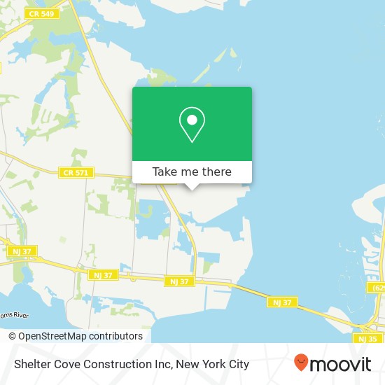 Mapa de Shelter Cove Construction Inc