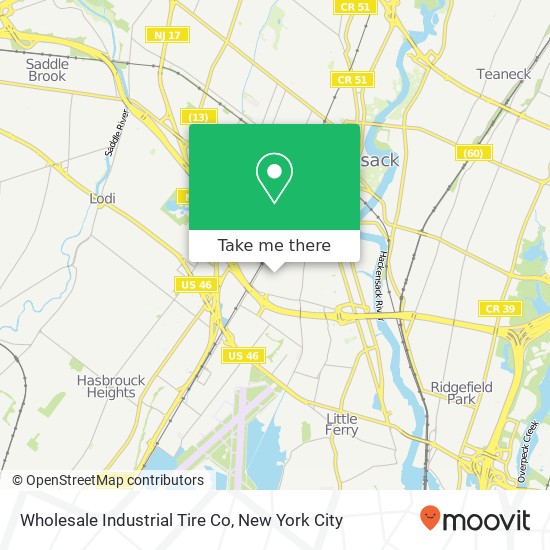 Wholesale Industrial Tire Co map