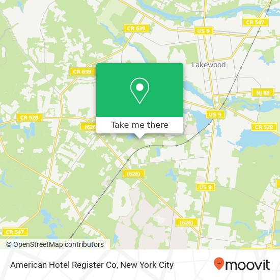 Mapa de American Hotel Register Co