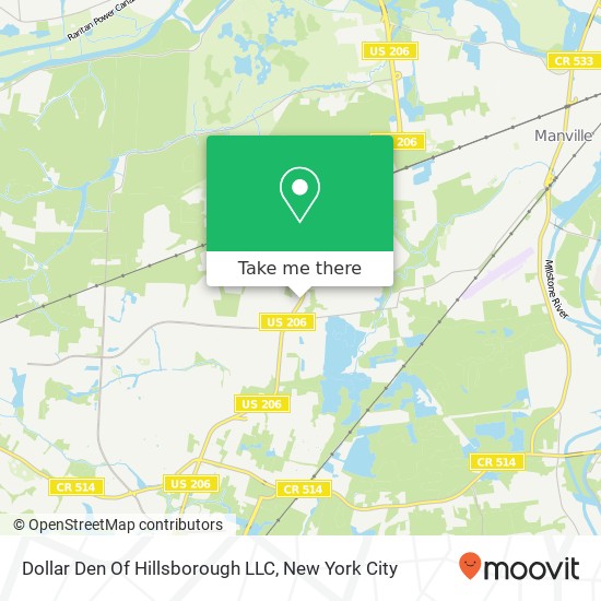 Dollar Den Of Hillsborough LLC map