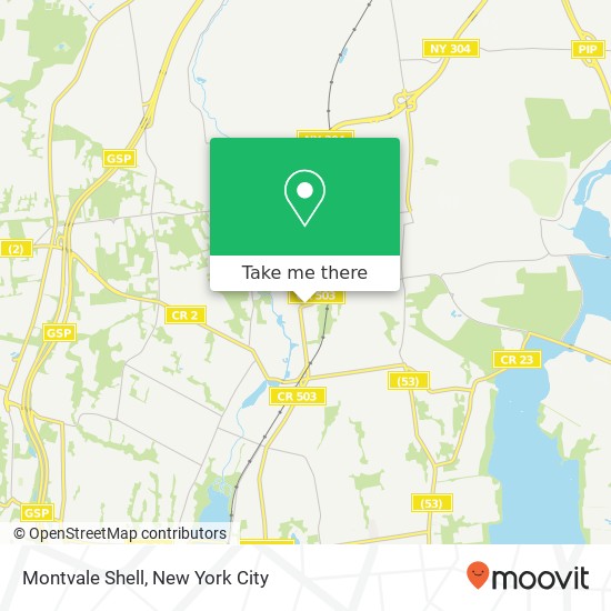 Montvale Shell map