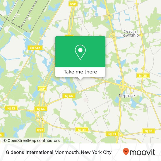 Mapa de Gideons International Monmouth