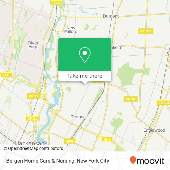 Bergen Home Care & Nursing map